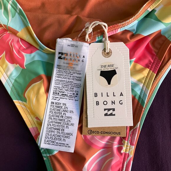NWT Billabong Chasin Sunbeams High Rise Bikini Bottom size S - Picture 8 of 12